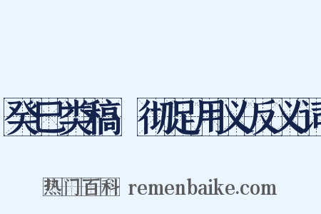 癸巳类稿·彻足用义反义词是什么意思的图片